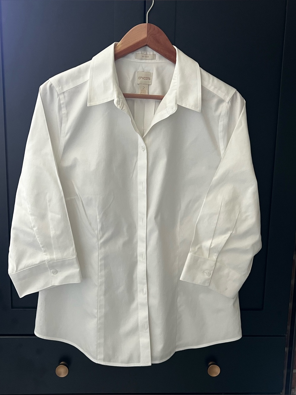 Chico’s White Button Down Blouse / Size 2